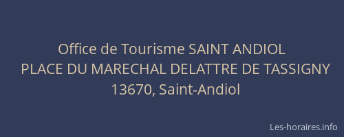 Office de Tourisme SAINT ANDIOL