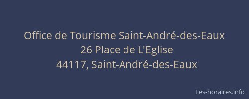 Office de Tourisme Saint-André-des-Eaux