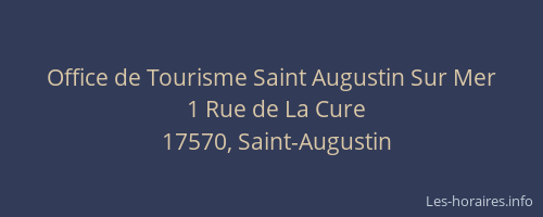 Office de Tourisme Saint Augustin Sur Mer