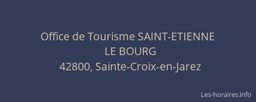 Office de Tourisme SAINT-ETIENNE