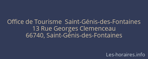 Office de Tourisme  Saint-Génis-des-Fontaines
