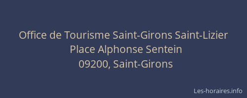 Office de Tourisme Saint-Girons Saint-Lizier