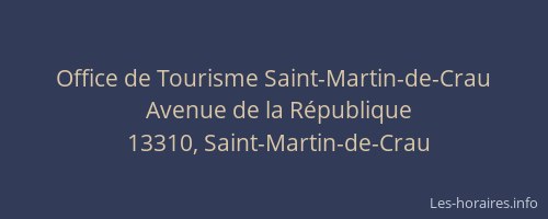 Office de Tourisme Saint-Martin-de-Crau