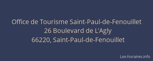 Office de Tourisme Saint-Paul-de-Fenouillet