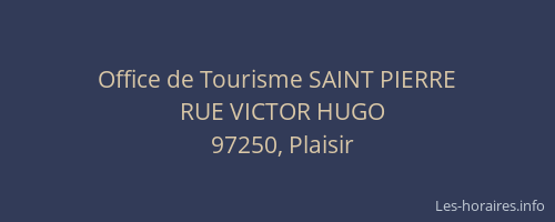 Office de Tourisme SAINT PIERRE