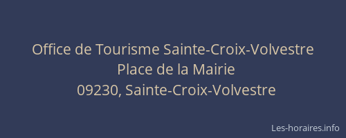 Office de Tourisme Sainte-Croix-Volvestre