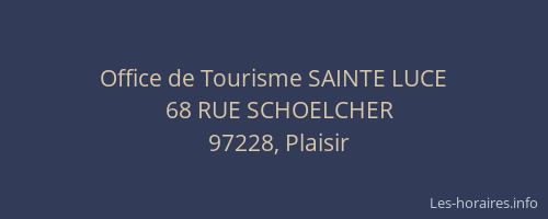 Office de Tourisme SAINTE LUCE