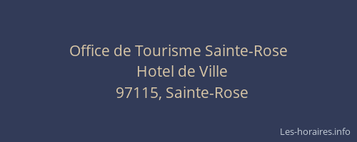 Office de Tourisme Sainte-Rose