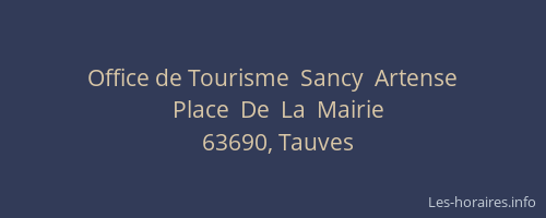 Office de Tourisme  Sancy  Artense