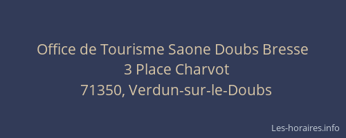Office de Tourisme Saone Doubs Bresse