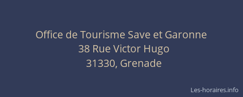 Office de Tourisme Save et Garonne