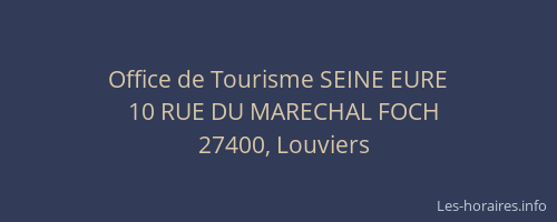Office de Tourisme SEINE EURE