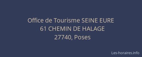 Office de Tourisme SEINE EURE