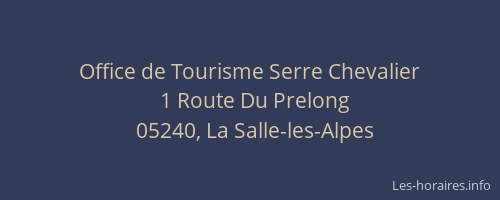 Office de Tourisme Serre Chevalier