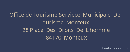 Office de Tourisme Serviece  Municipale  De  Tourisme  Monteux