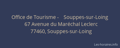 Office de Tourisme -    Souppes-sur-Loing