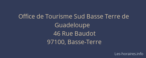 Office de Tourisme Sud Basse Terre de Guadeloupe