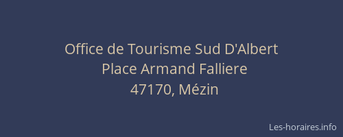 Office de Tourisme Sud D'Albert