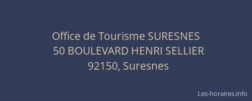Office de Tourisme SURESNES