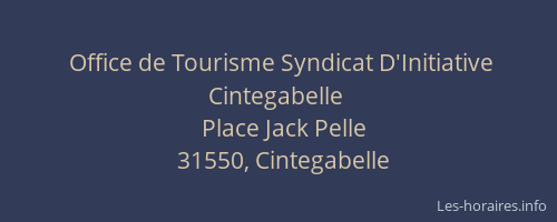Office de Tourisme Syndicat D'Initiative Cintegabelle