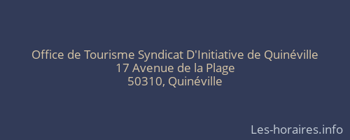 Office de Tourisme Syndicat D'Initiative de Quinéville