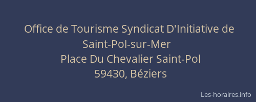 Office de Tourisme Syndicat D'Initiative de Saint-Pol-sur-Mer