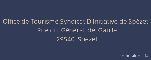 Office de Tourisme Syndicat D'Initiative de Sp&eacute;zet