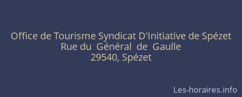 Office de Tourisme Syndicat D'Initiative de Spézet