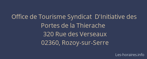 Office de Tourisme Syndicat  D'Initiative des Portes de la Thierache