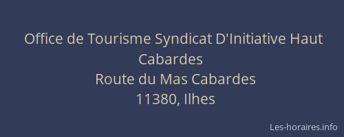 Office de Tourisme Syndicat D'Initiative Haut Cabardes