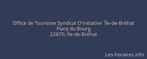 Office de Tourisme Syndicat D'Initiative  Île-de-Bréhat