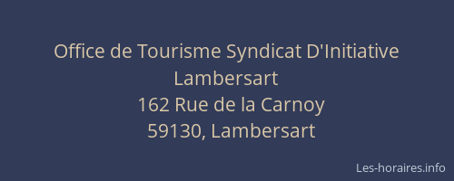 Office de Tourisme Syndicat D'Initiative  Lambersart