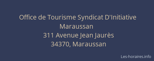 Office de Tourisme Syndicat D'Initiative Maraussan