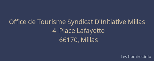 Office de Tourisme Syndicat D'Initiative Millas