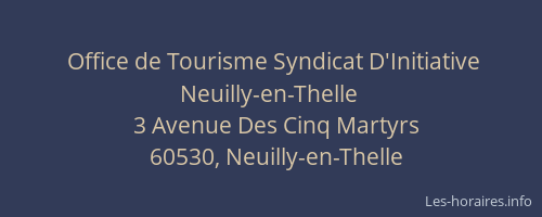 Office de Tourisme Syndicat D'Initiative Neuilly-en-Thelle
