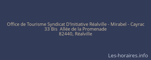 Office de Tourisme Syndicat D'Initiative Réalville - Mirabel - Cayrac