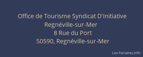 Office de Tourisme Syndicat D'Initiative Regnéville-sur-Mer