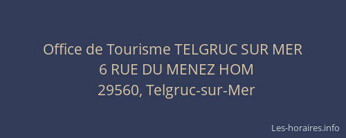 Office de Tourisme TELGRUC SUR MER