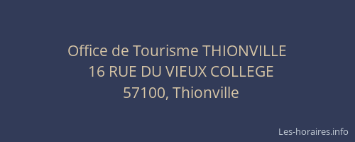 Office de Tourisme THIONVILLE