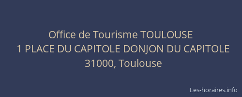 Office de Tourisme TOULOUSE