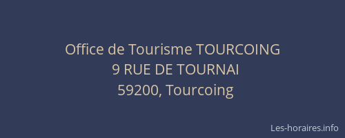 Office de Tourisme TOURCOING