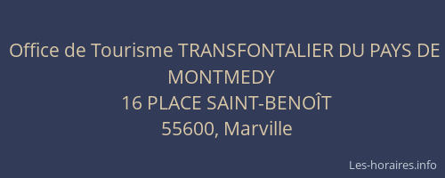 Office de Tourisme TRANSFONTALIER DU PAYS DE MONTMEDY