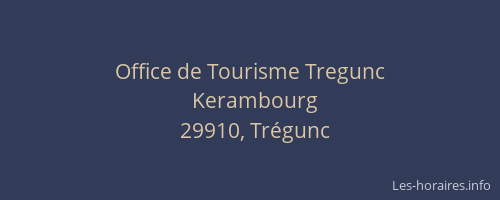 Office de Tourisme Tregunc