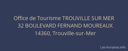 Office de Tourisme TROUVILLE SUR MER