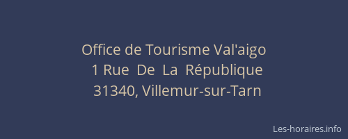 Office de Tourisme Val'aigo
