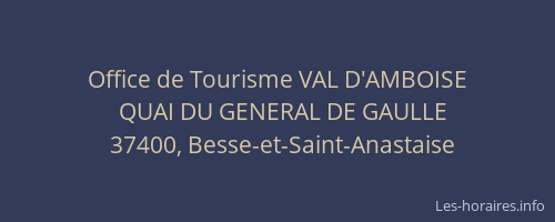 Office de Tourisme VAL D'AMBOISE