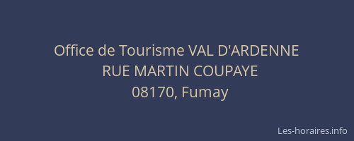 Office de Tourisme VAL D'ARDENNE