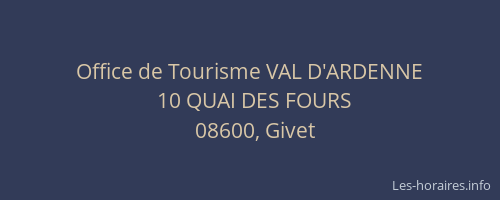 Office de Tourisme VAL D'ARDENNE