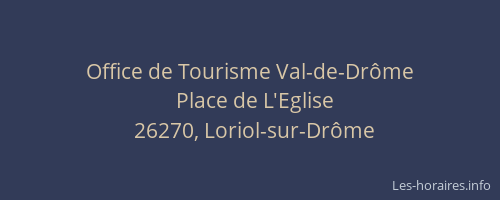 Office de Tourisme Val-de-Drôme