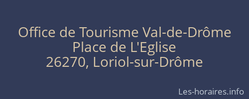 Office de Tourisme Val-de-Drôme